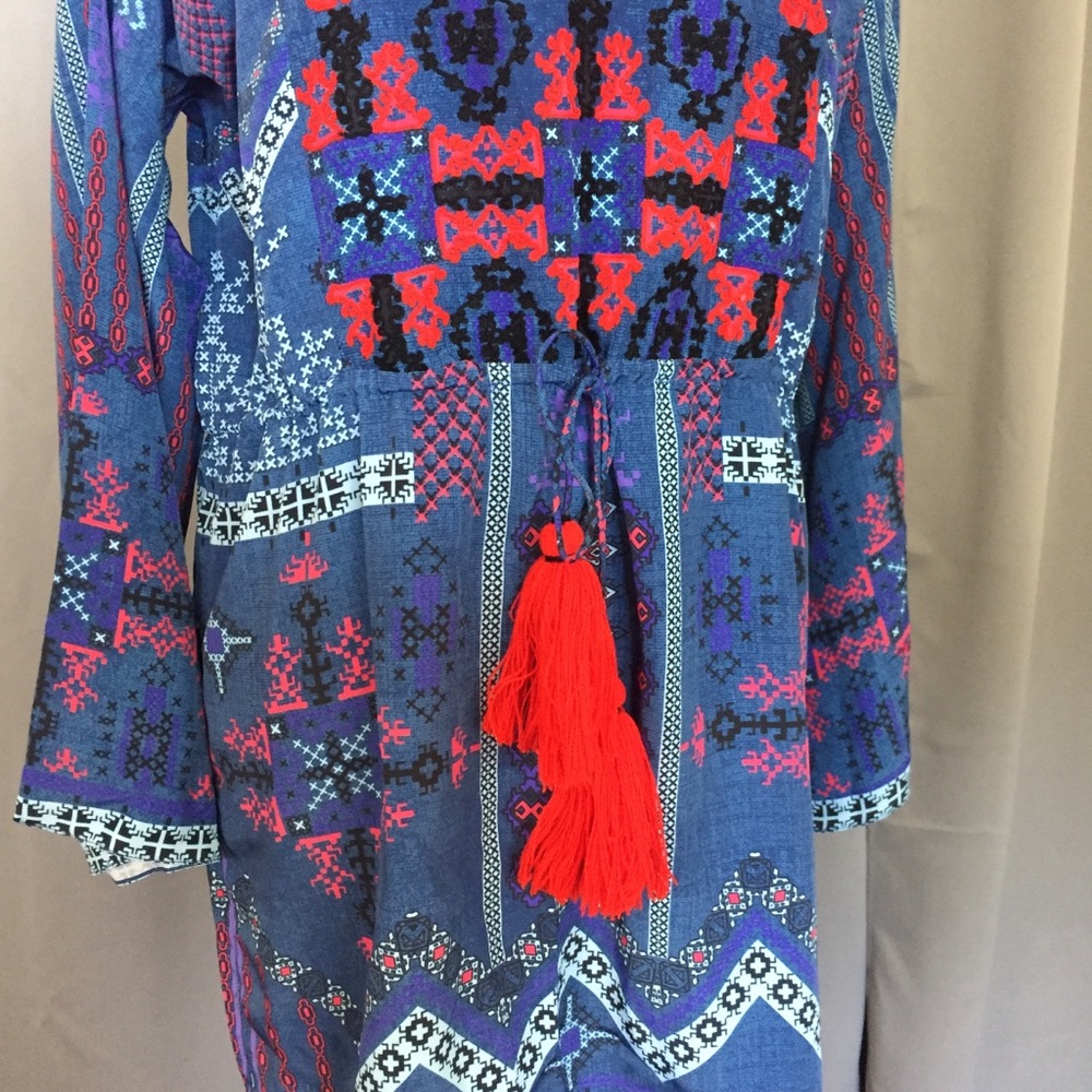 🆕 1ST SIGHT Embroidered Tassel Mini Dress - Picture 7 of 7